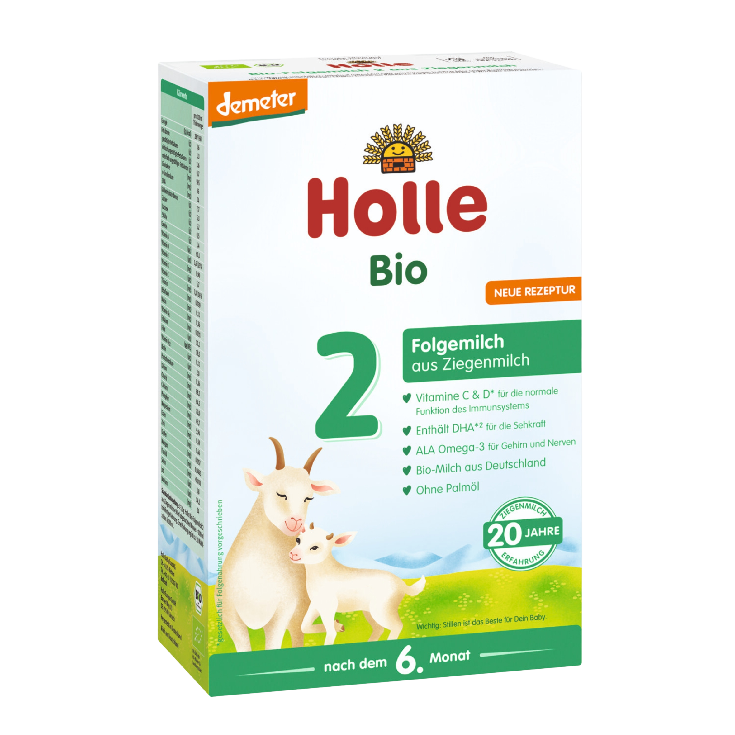 HOLLE Bio dětská mléčná výživa na bázi kozího mléka 2 pokračovací formule 400 g