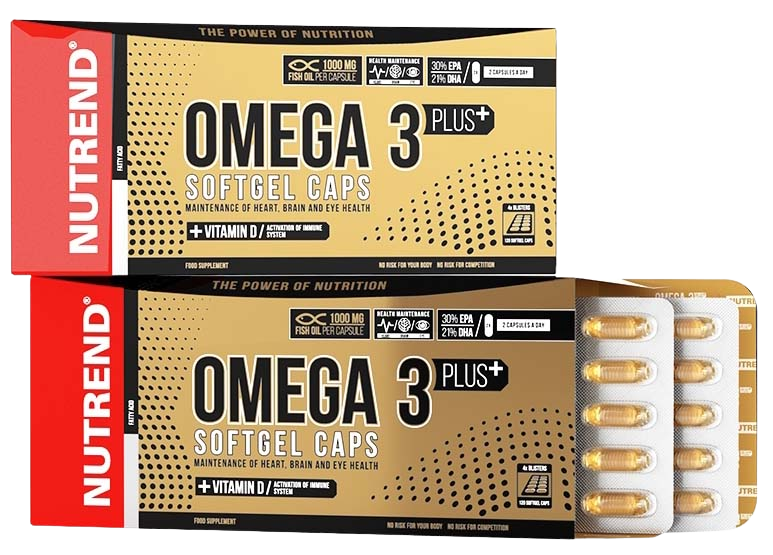 Nutrend OMEGA 3 PLUS 120 kapslí