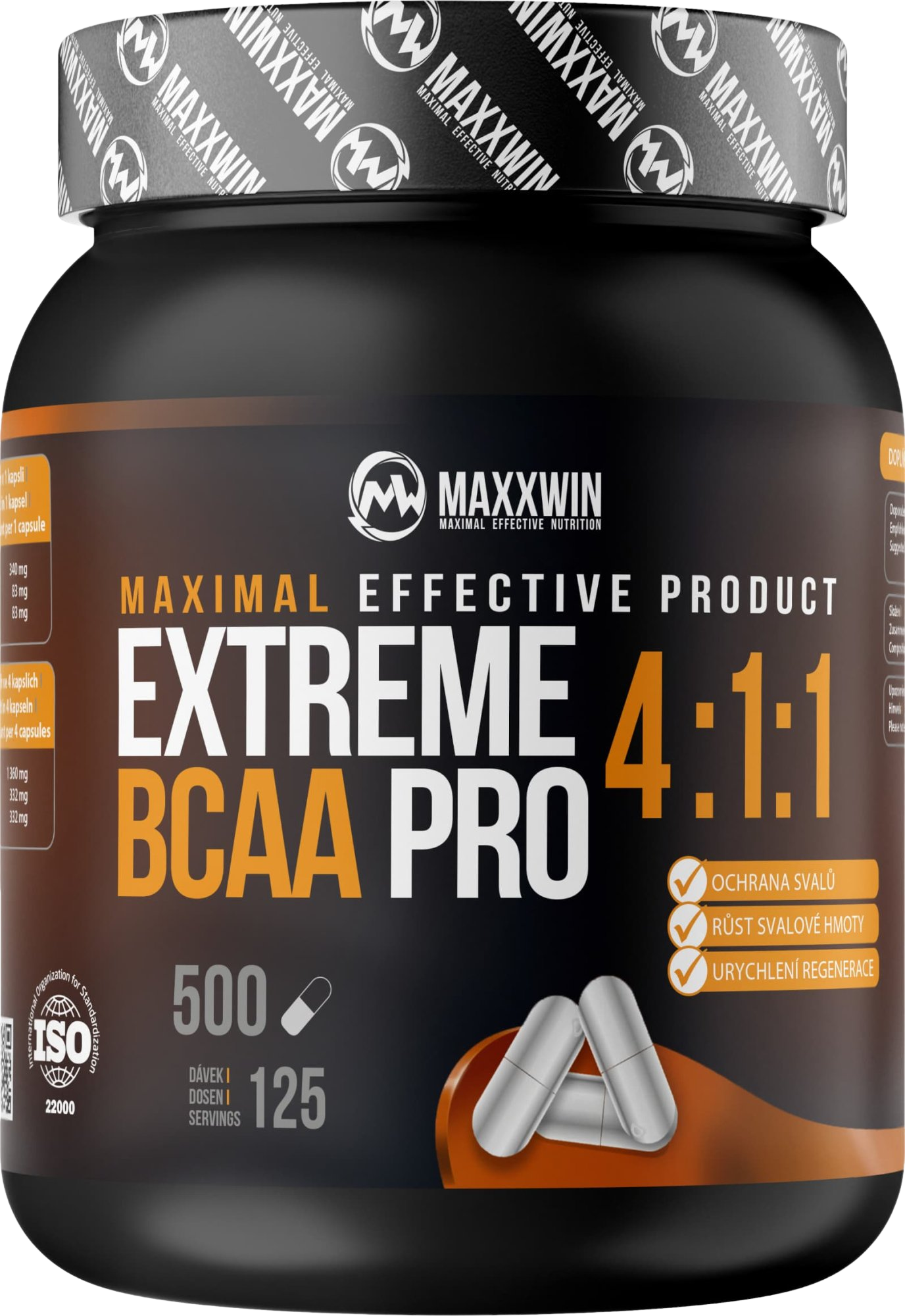 MAXXWIN Extreme BCAA PRO 4:1:1 500 kapslí 500 ks