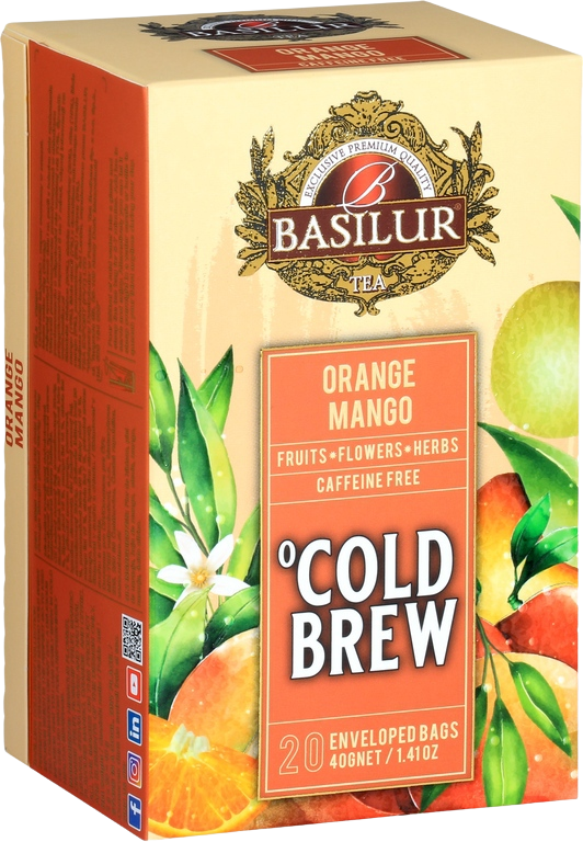 BASILUR Cold Brew Orange Mango přebal 20 x 2 g
