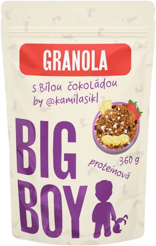 BIG BOY Proteinová granola s bílou čokoládou by @kamilasikl Eko varianta 360 g