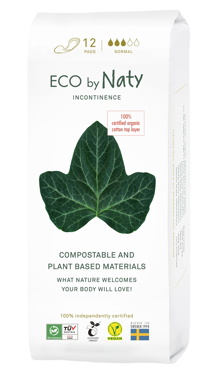 Fotografie ECO BY NATY Dámské inkontinenční vložky Normal 12 ks