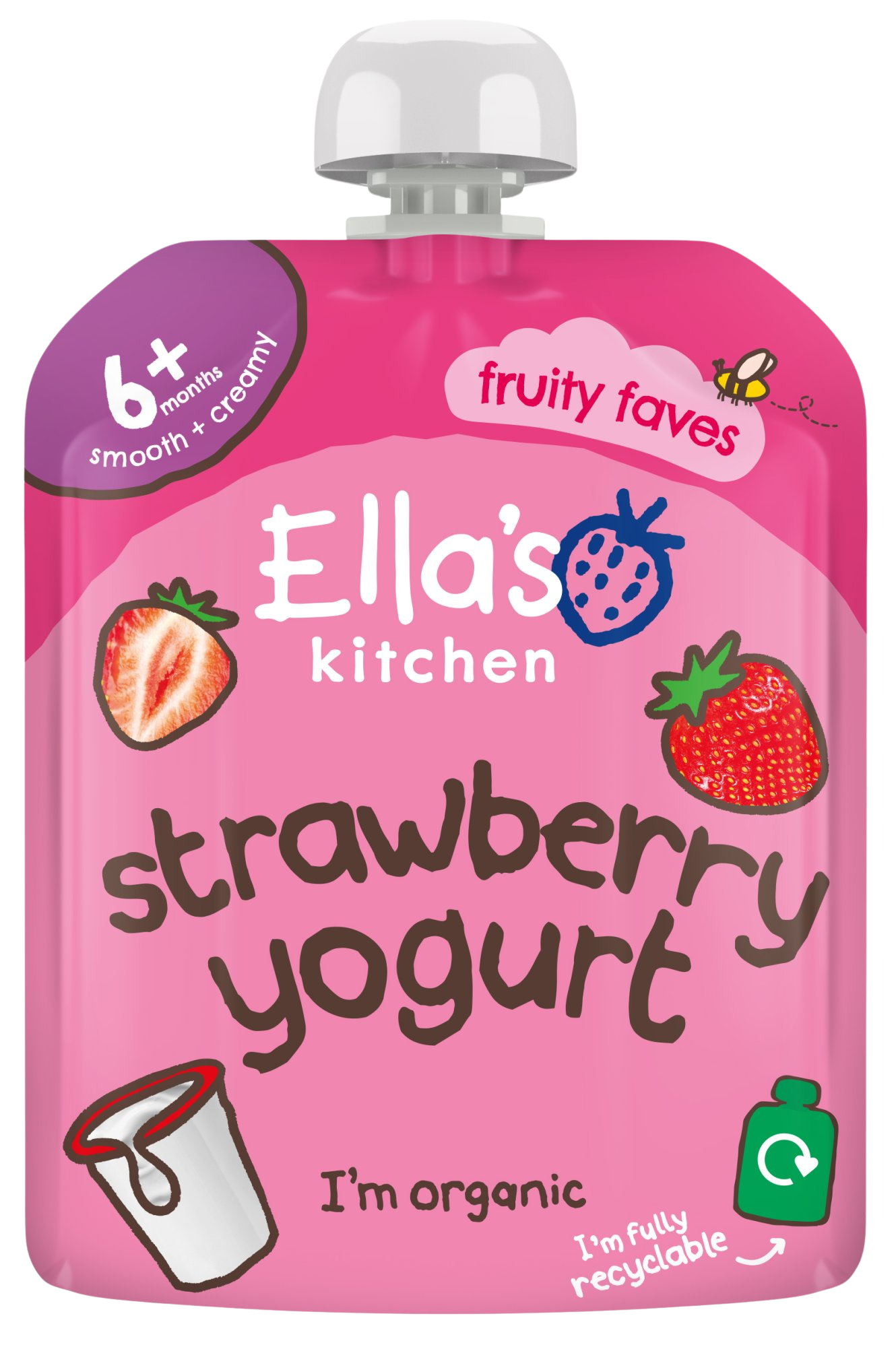 ELLA'S KITCHEN BIO Jahody s jogurtom 90 g