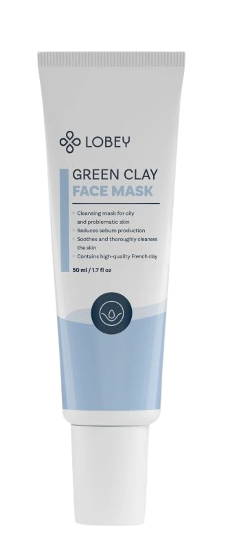 LOBEY Pleťová maska se zeleným jílem 50