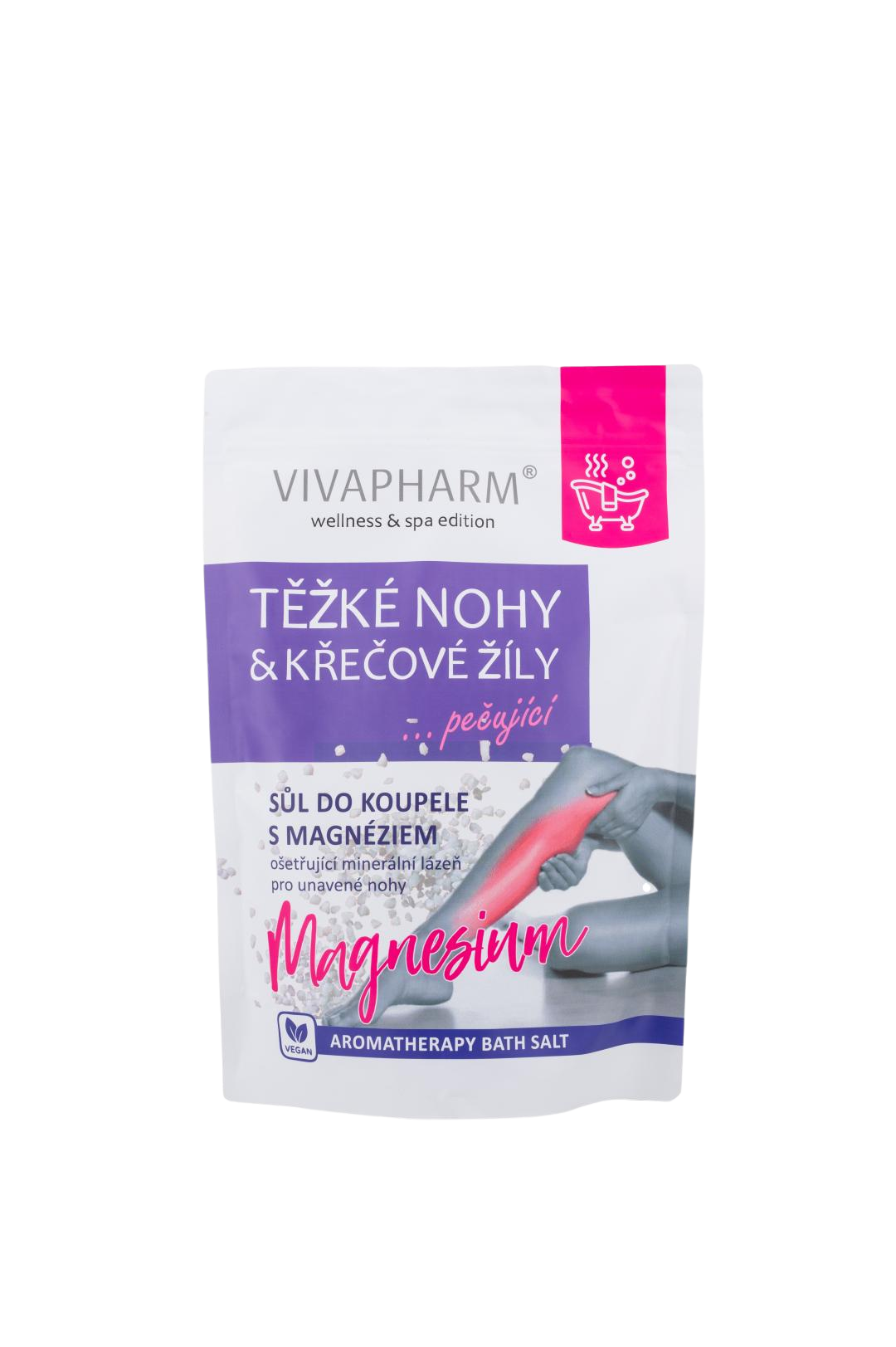 VIVAPHARM Sůl do koupele Těžké nohy a křečové žíly 1000 g