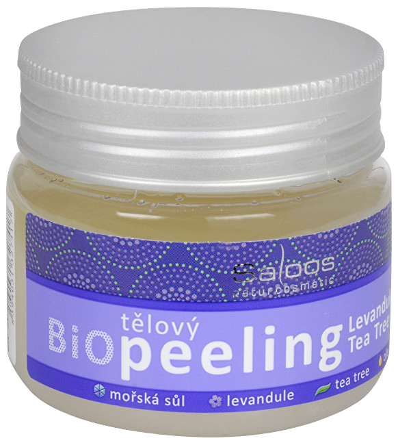 SALOOS Bio Telový peeling Levanduľa & Tea Tree 140 ml
