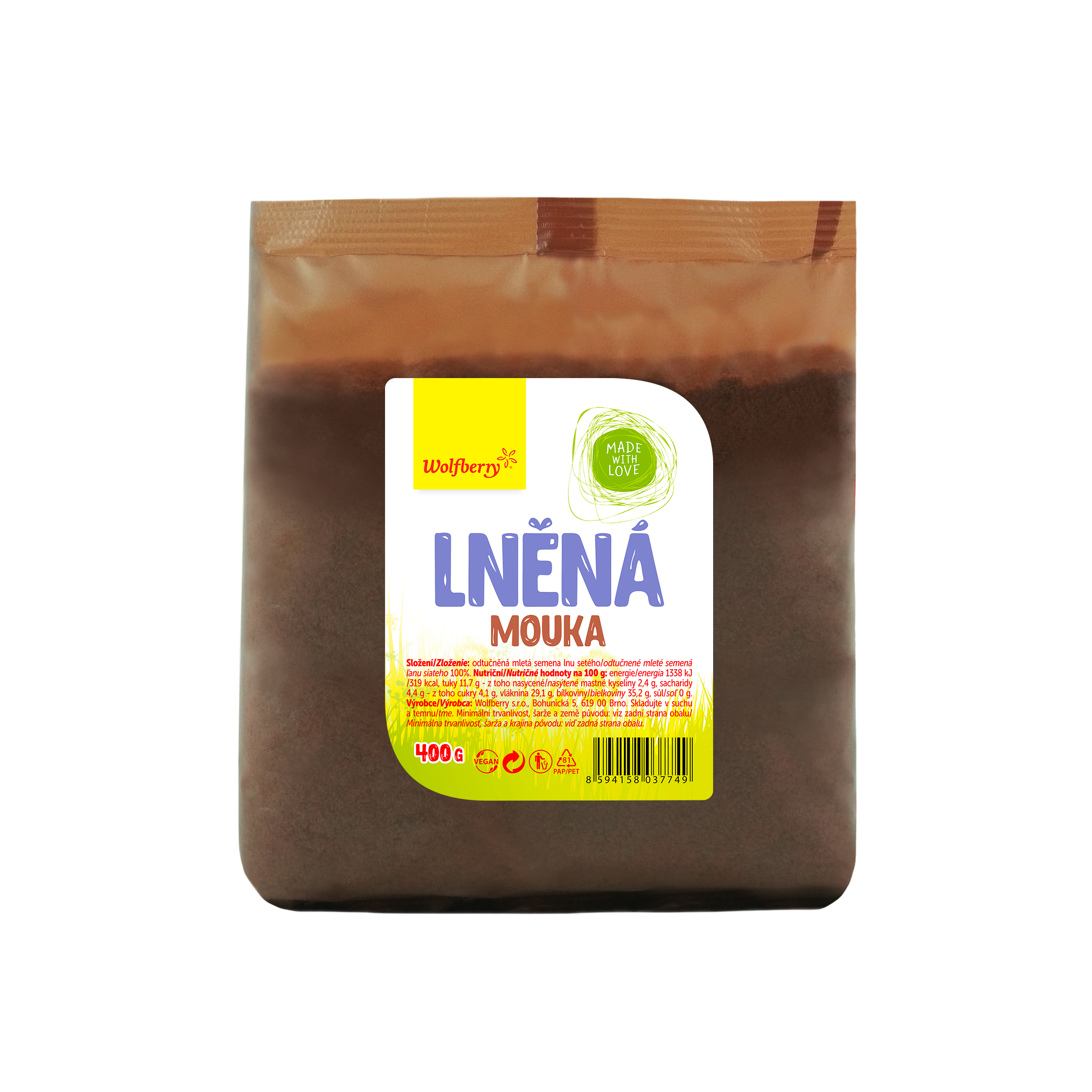 WOLFBERRY Ľanová múka 400 g