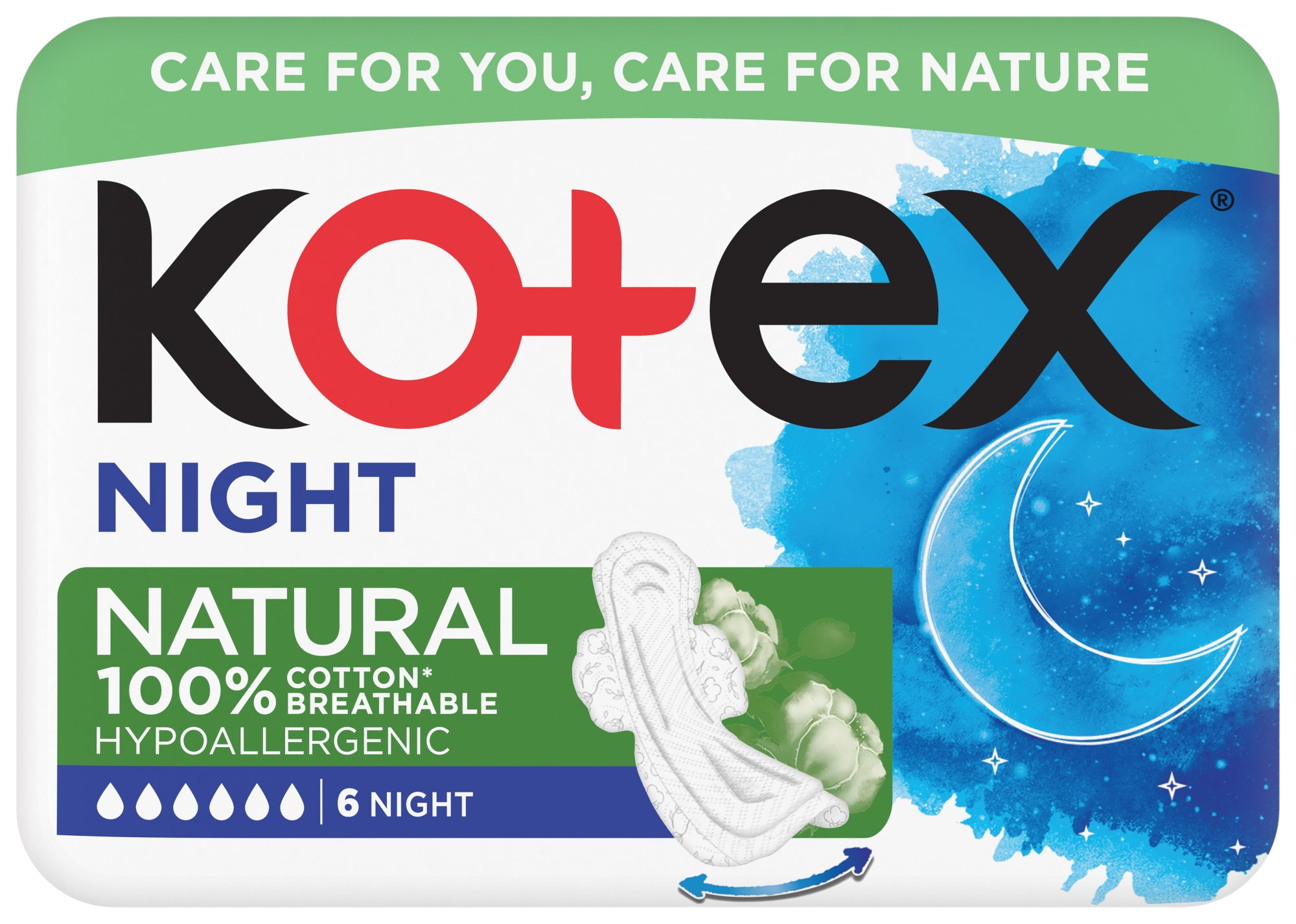 KOTEX® Natural Night 6 ks