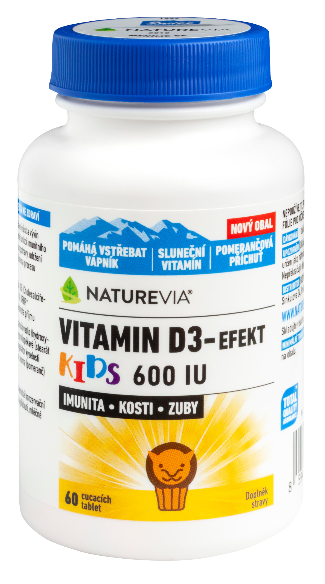 NatureVia Vitamin D3 pro děti EKO balenie 60 tbl kúpite na Pilulka.sk
