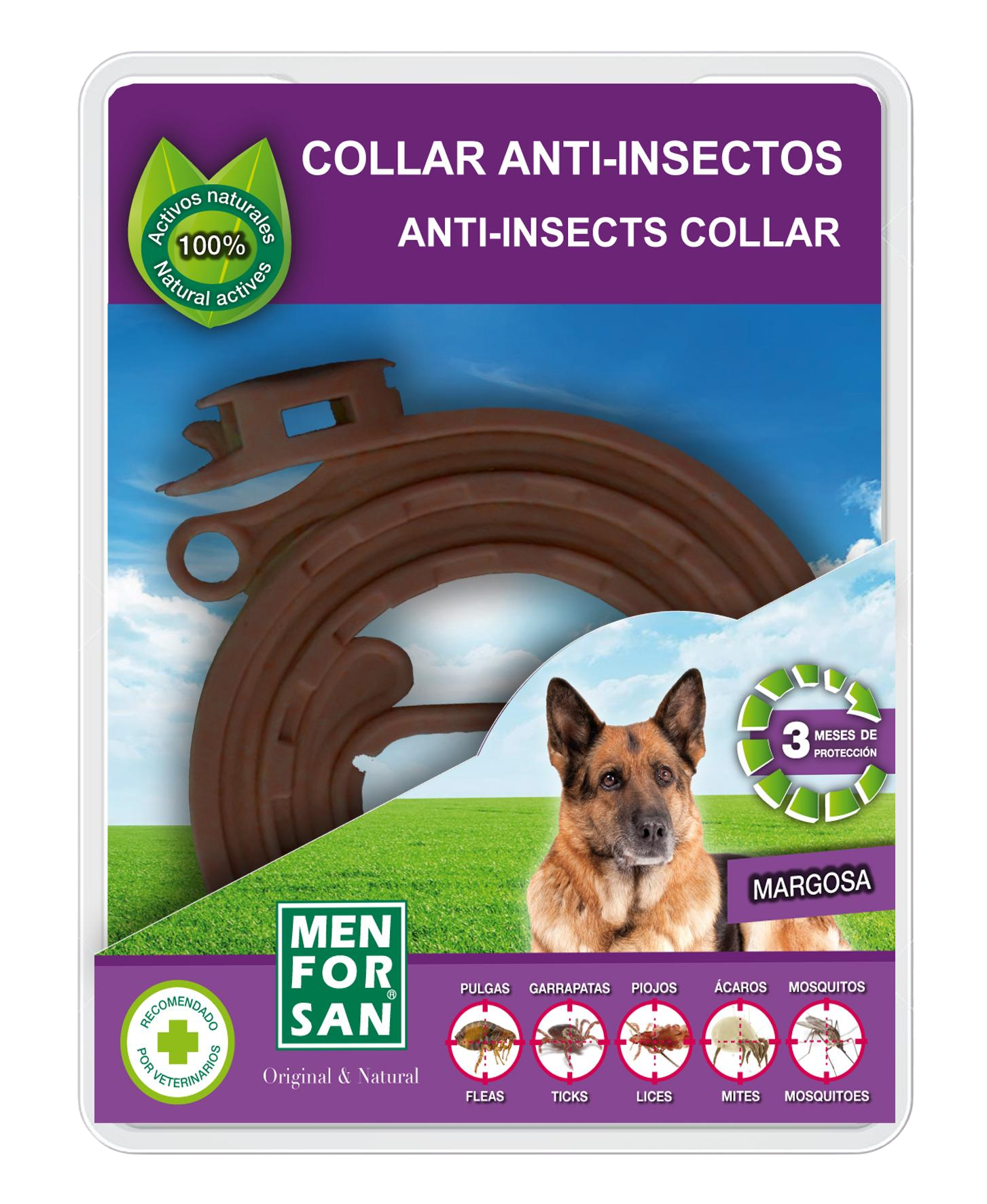 MENFORSAN Prírodné obojok proti kliešťom a blchám pre psov 57 cm