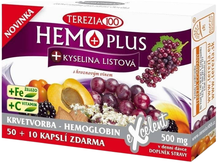Terezia Hemoplus + Kyselina listová 60 kapsúl