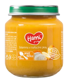 Hami Príkrm Zelenina s kuracími prsiami prvá lyžička 125 g
