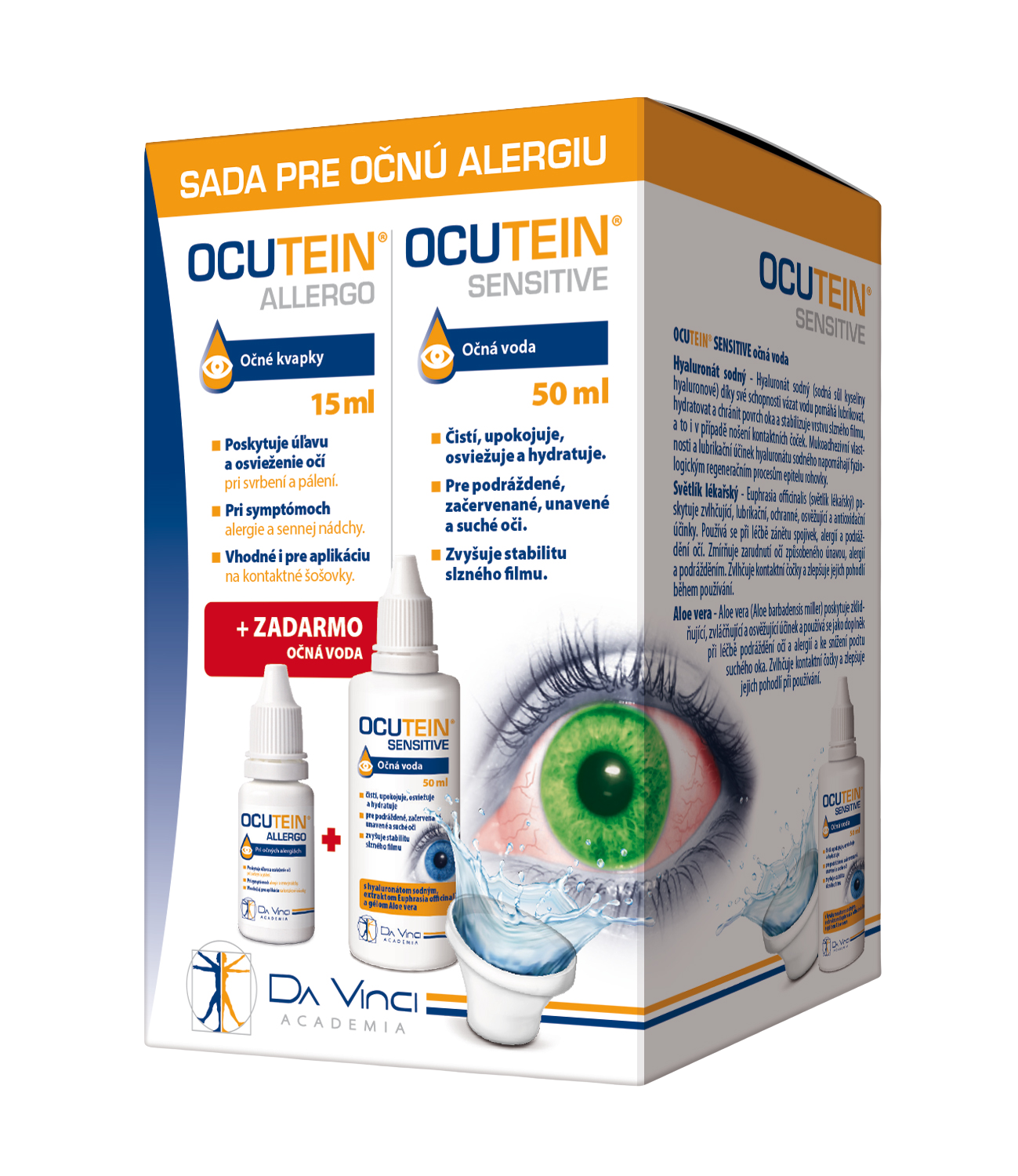 Ocutein Allergo oční kapky 15 ml + oční voda 50 ml ZDARMA