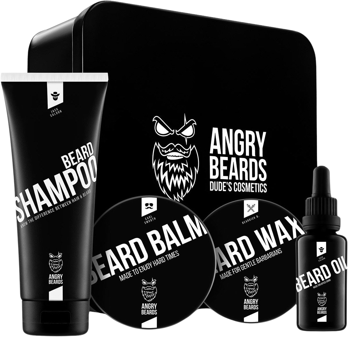 ANGRY BEARDS Veľká sada starostlivosti o fúzy Smooth & Saloon