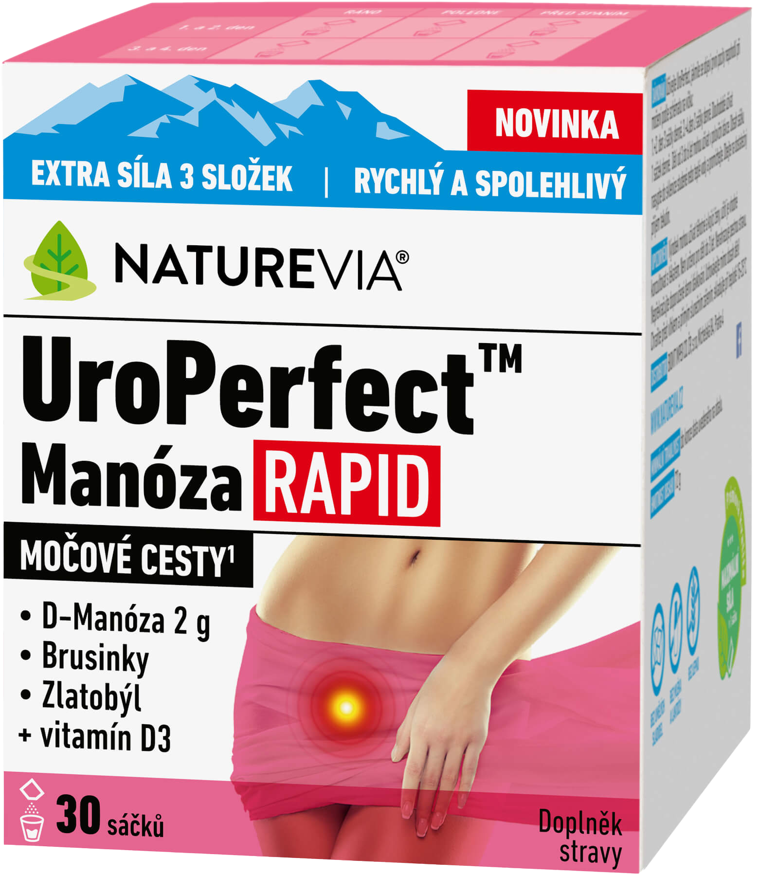 NatureVia UroPerfect Manosa Rapid prášok pre perorálny roztok pre zdravé močové cesty vo vrecúšku 30 ks kúpite na Pilulka.sk