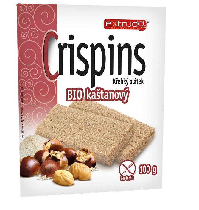 Fotografie CRISPINS BIO kaštanový křehký plátek 100 g