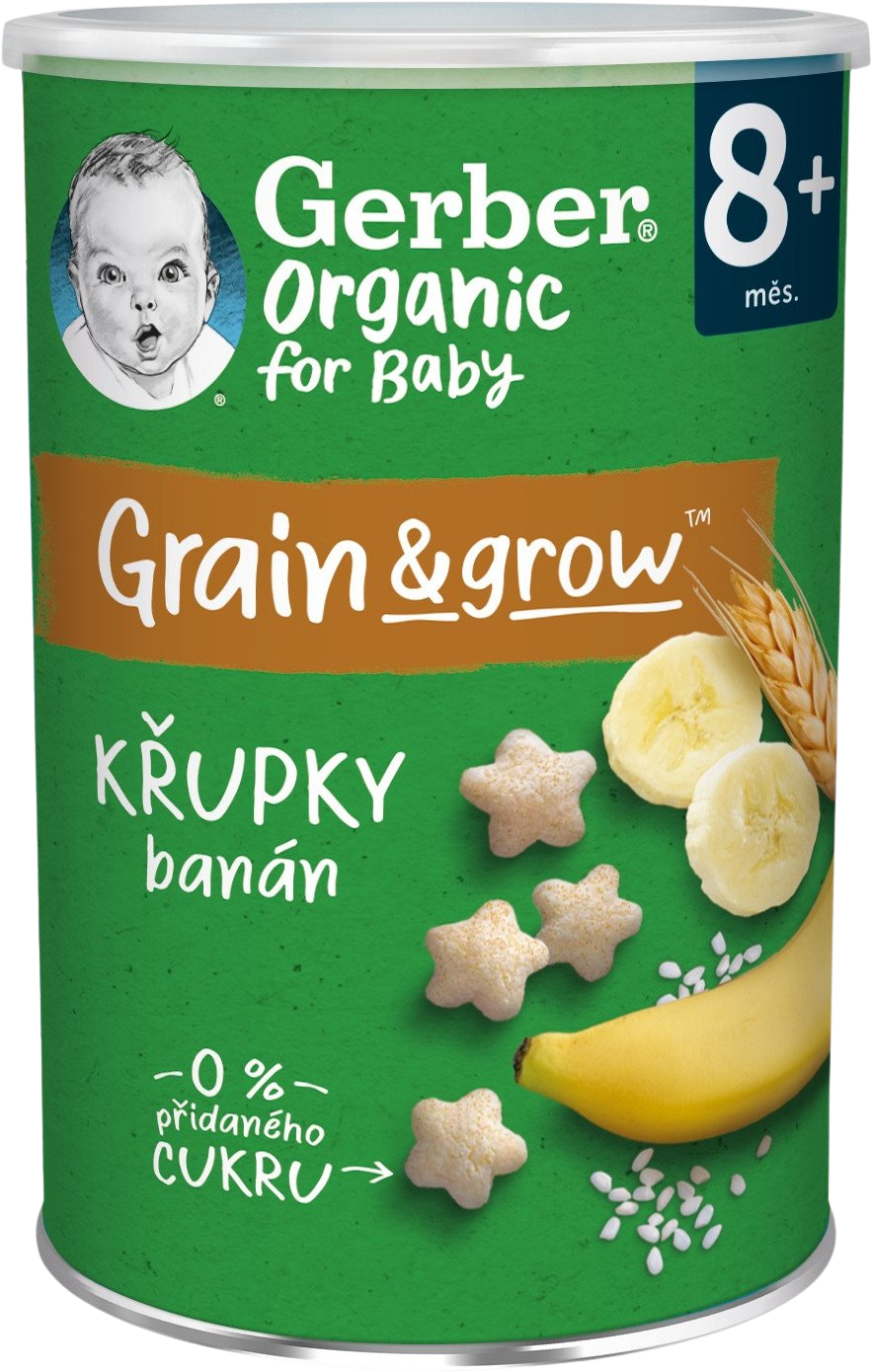 GERBER Chrumky banánové BIO 35 g 8m+ kúpite na Pilulka.sk
