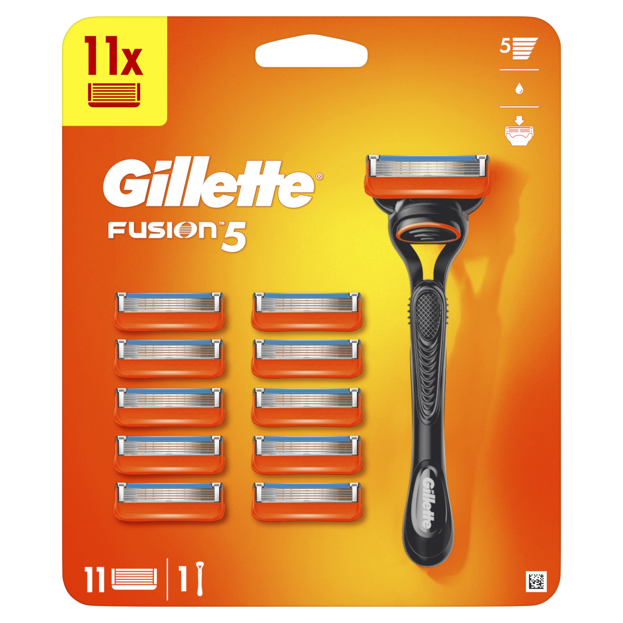 GILLETTE Fusion5 Holiaci strojček + Náhradná hlavica 11 ks