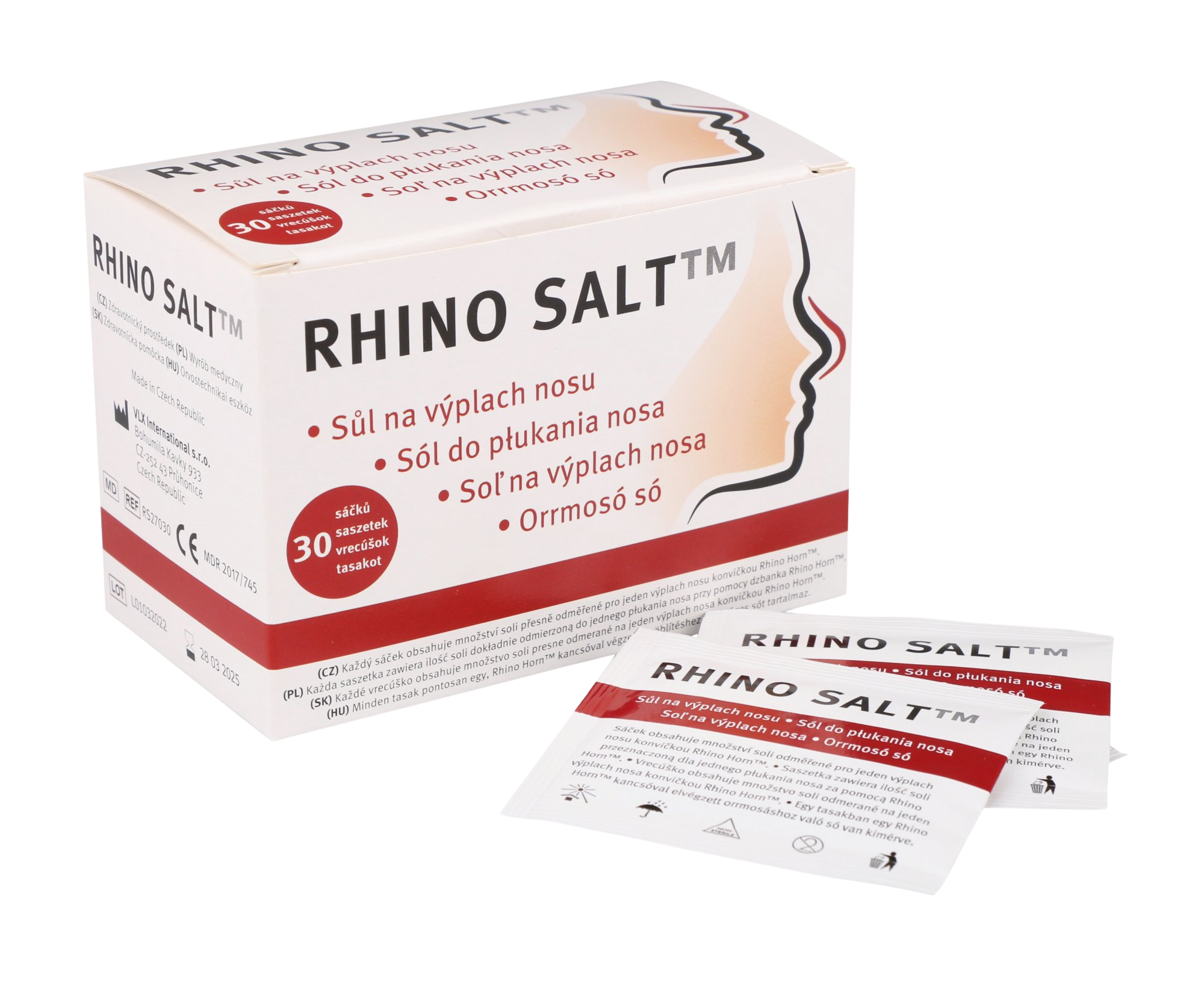 RHINO HORN soľ na vyplachovanie nosa 30 ks