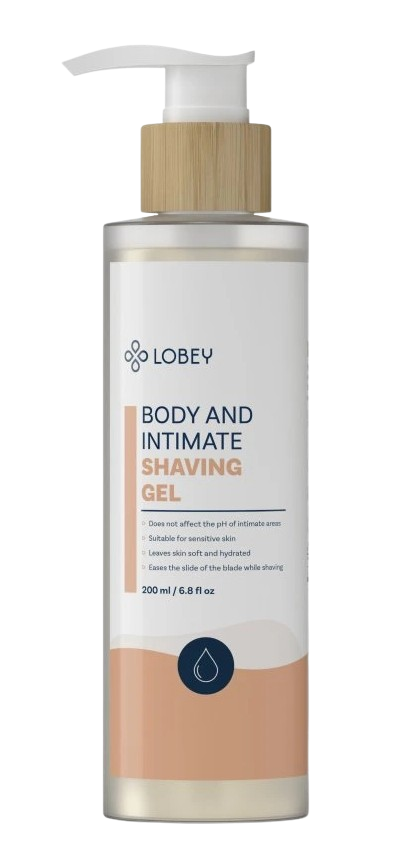LOBEY Gel na holení pro tělo a intimní partie 200 ml