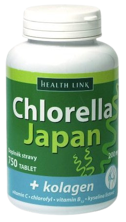 Health Link Chlorella Japan + kolagén 750 tabliet