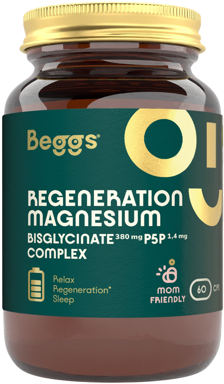 Beggs Magnesium bisglycinate 380mg + P5P Complex 1,4mg 60 kapsúl