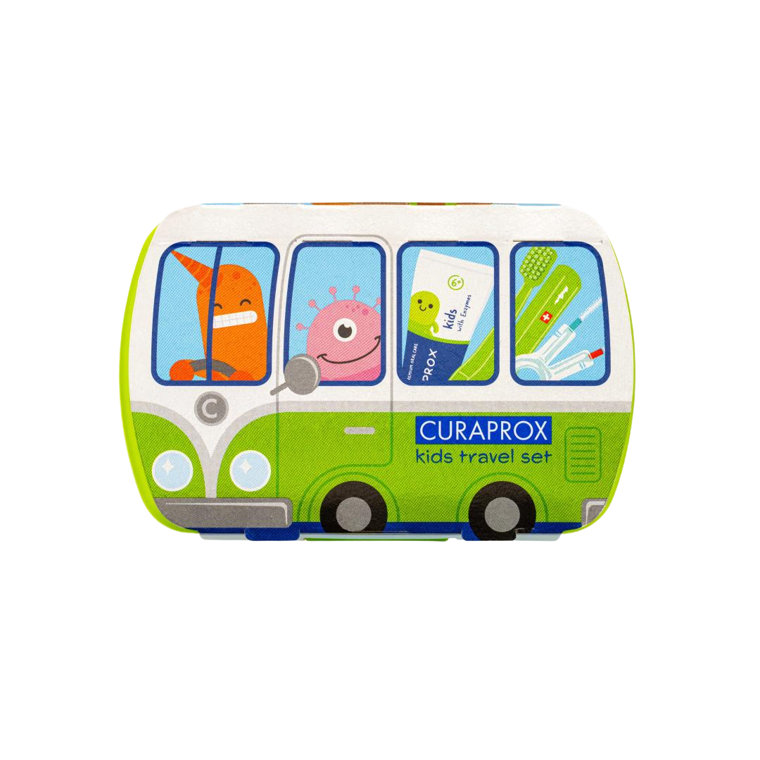 CURAPROX Travel set KIDS zelený