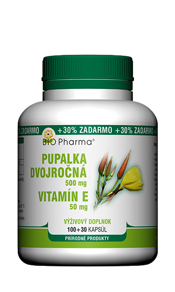 Bio Pharma Pupalka dvojročná 500 mg Vit. E 50 mg 130 kapsúl
