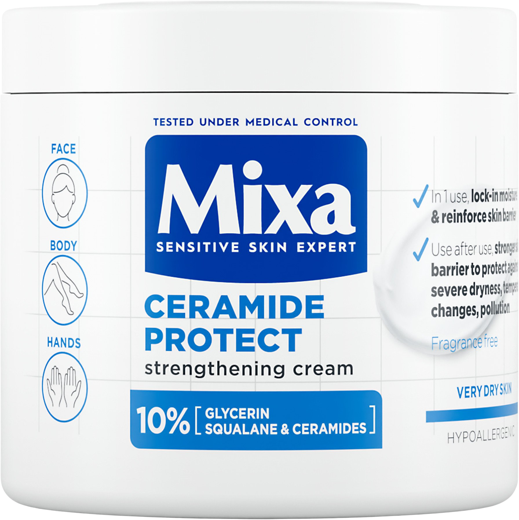 MIXA posilňujúca telová starostlivosť o veľmi suchú pokožku, 400 ml kúpite na Pilulka.sk