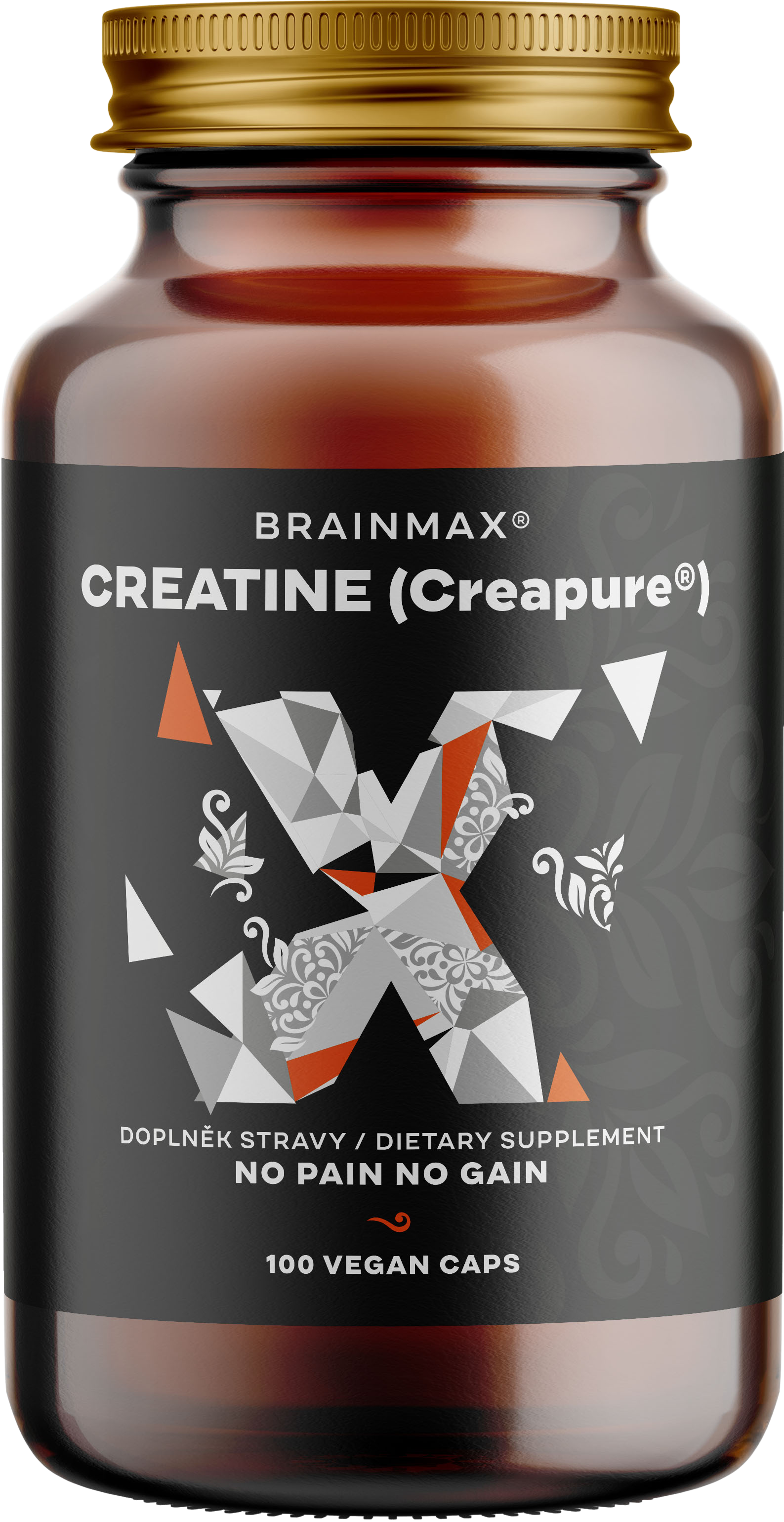 Fotografie BRAINMAX Kreatin monohydrát 100 kapslí