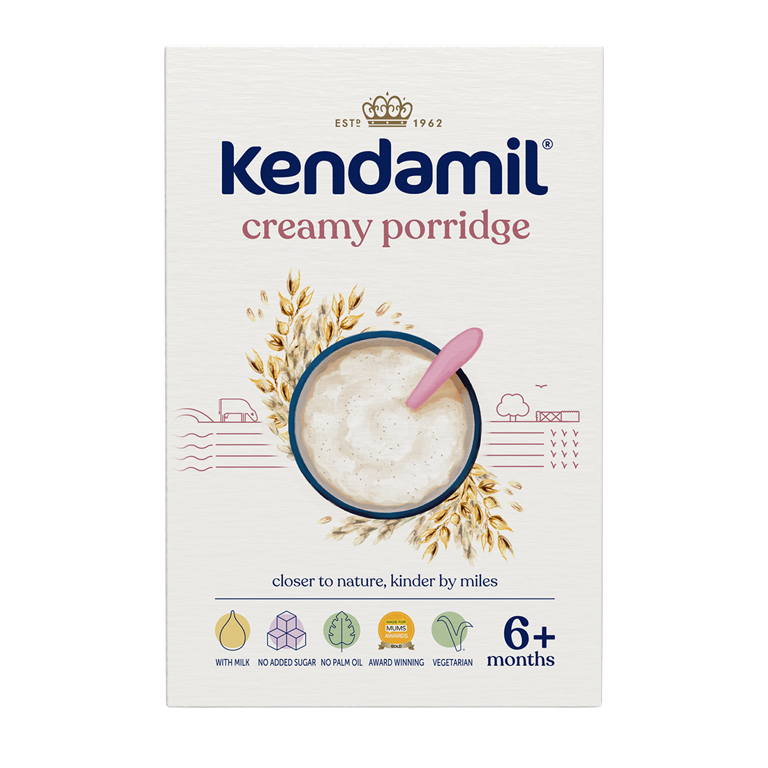 KENDAMIL Mliečna krémová ovsená kaša 6m+ 150 g