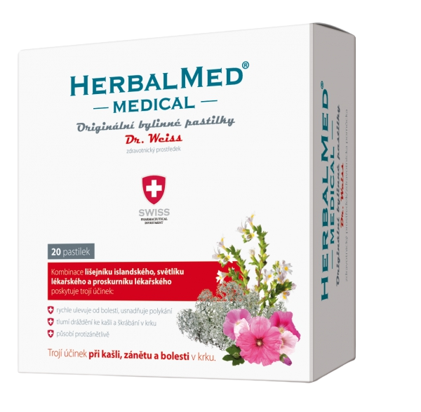 Dr.Weiss Herbalmed medical Antivirus - bylinné pastilky 20 pastilek