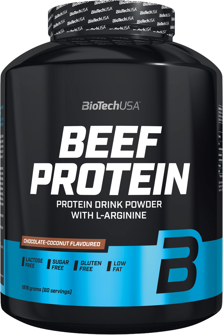 BIOTECH Beef Protein (dóza) jahoda 1816 g