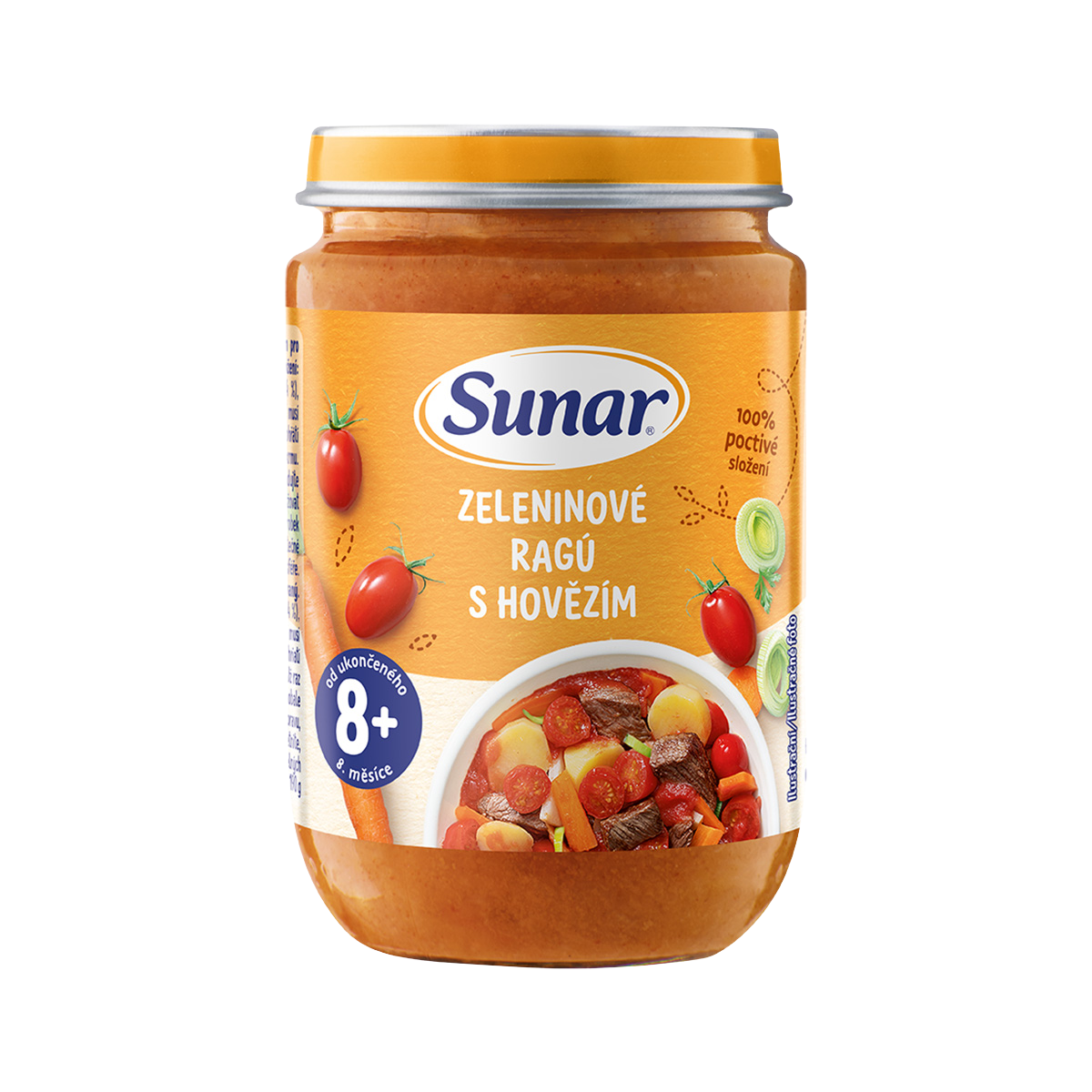 Sunar příkrm Zelenin.ragú s hověz.od ukon.8m+ 190g