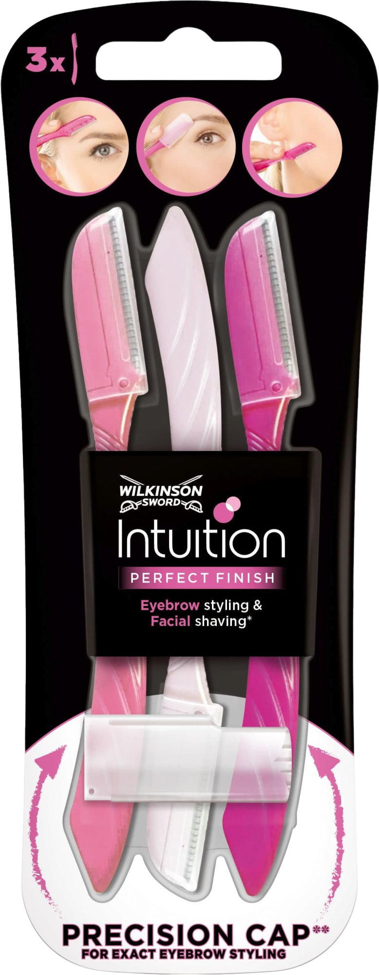 Wilkinson Sword Intuition Perfect Finish zarovnávač obočia 3 ks