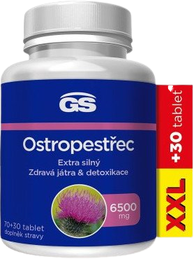 GS Ostropestřec 6500 mg XXL 100 tablet
