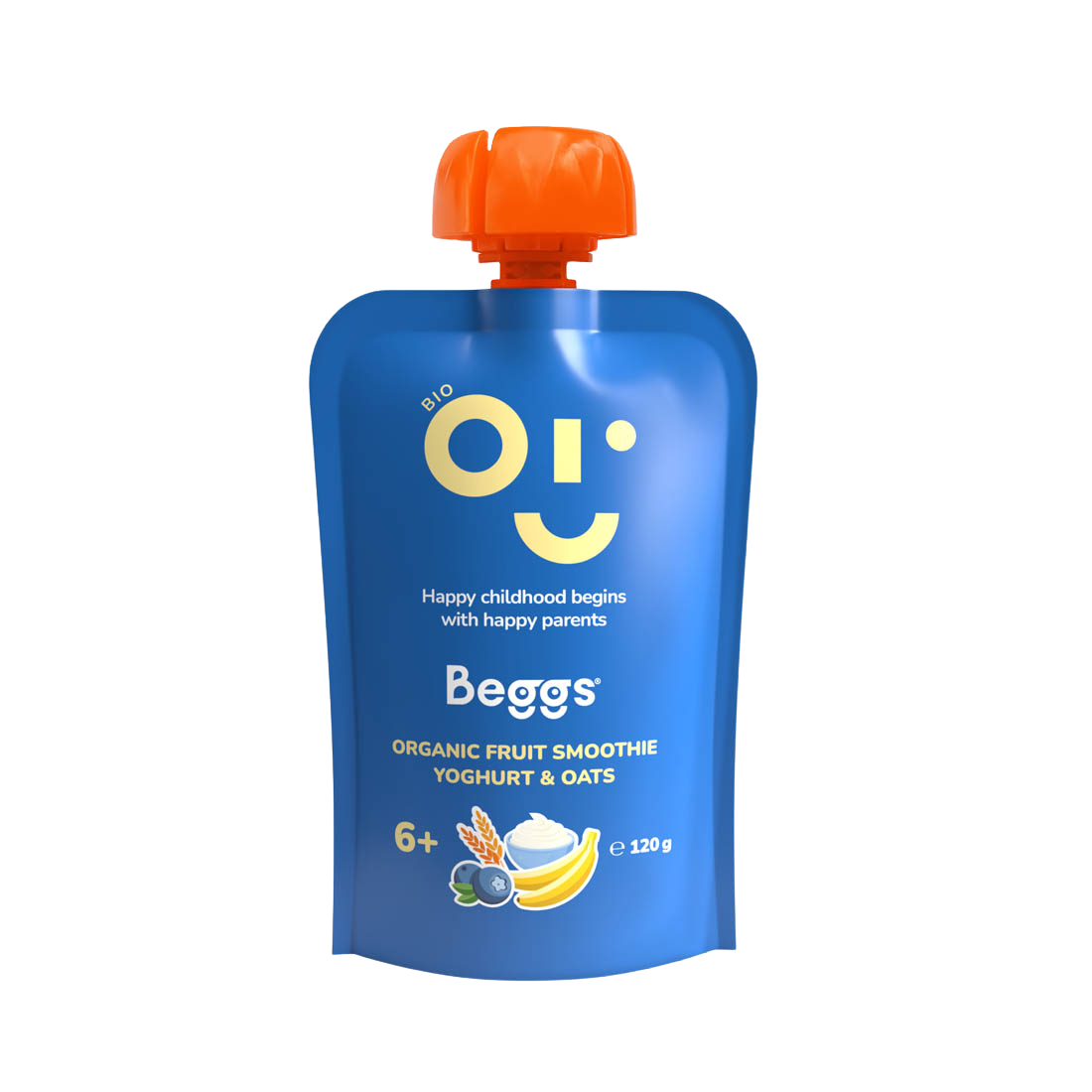 BEGGS BIO Smoothie s ovocem, jogurtem a ovesnými vločkami 120 g