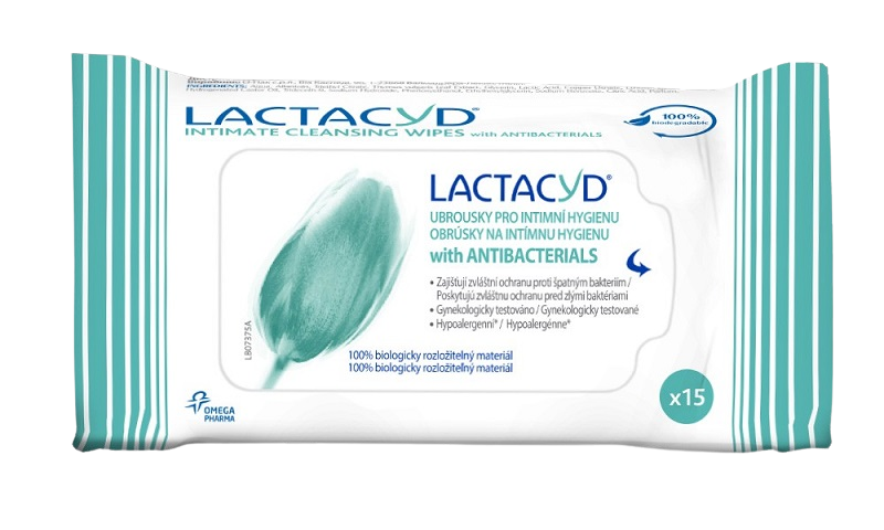 LACTACYD Obrúsky pre intímnu hygienu Antibakteriálne 15 kusov kúpite na Pilulka.sk