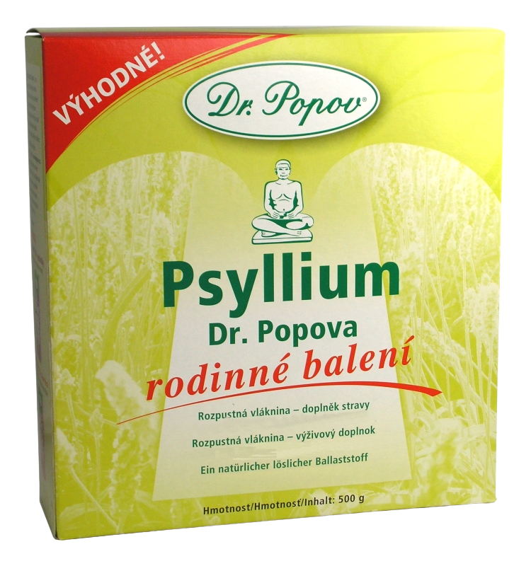 Dr. Popov Psyllium Indická rozpustná vláknina vláknina výživový doplnok 500 g kúpite na Pilulka.sk