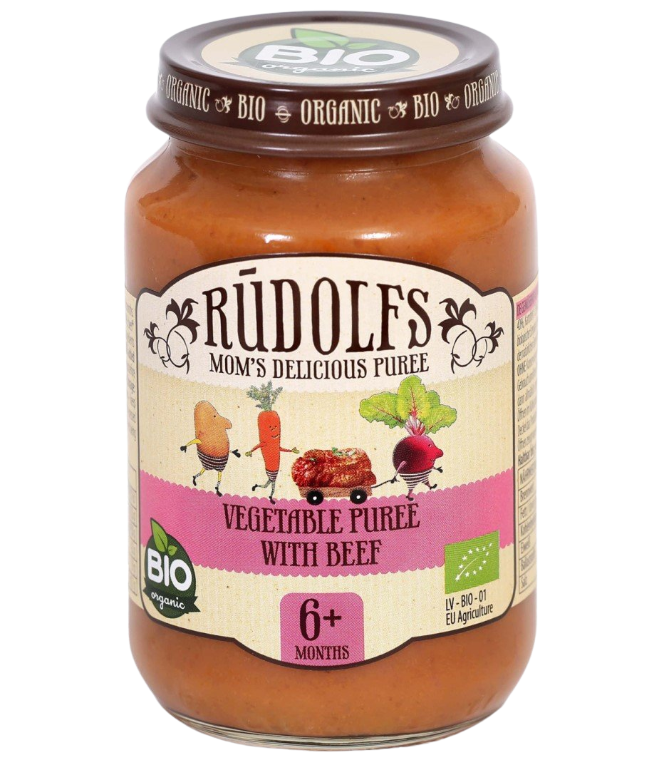 Rudolf’s BIO zelenina s hovädzím mäsom detský príkrm 190 g