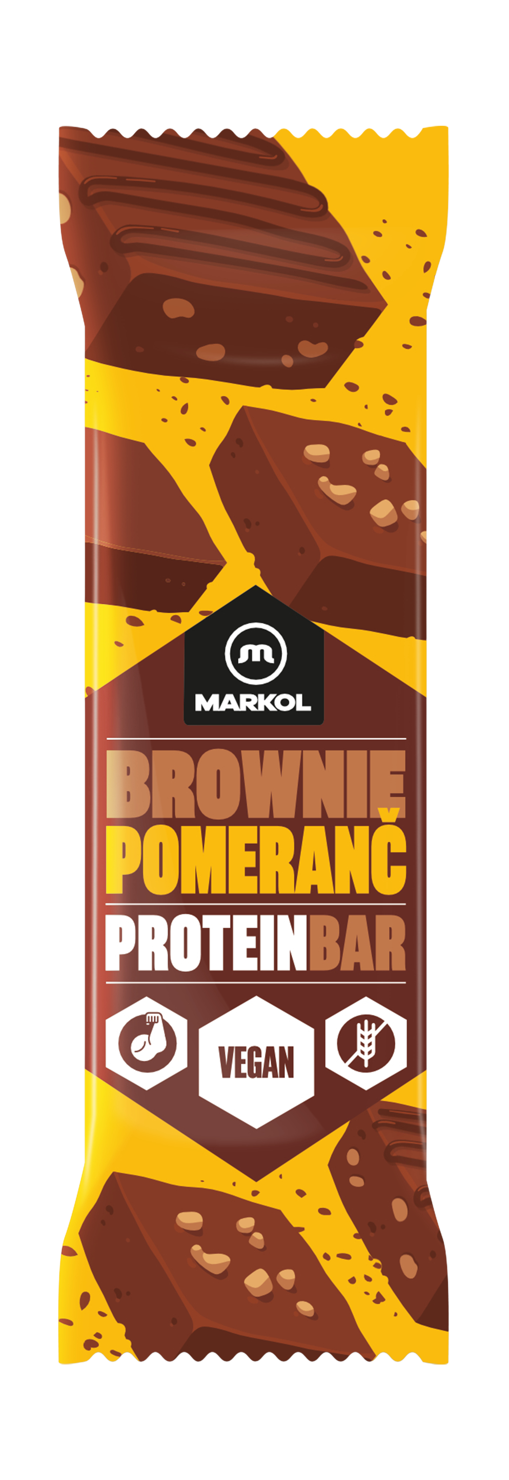Fotografie MARKOL Protein bar Čokobrownie a pomeranč 40 g
