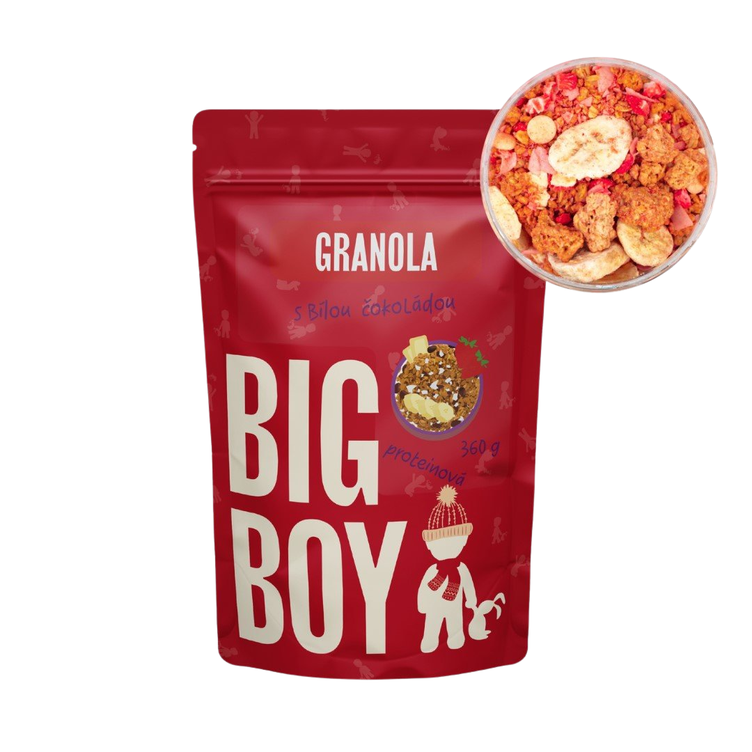 Big Boy Proteinová granola s bílou čokoládou granola s čokoládou 360 g