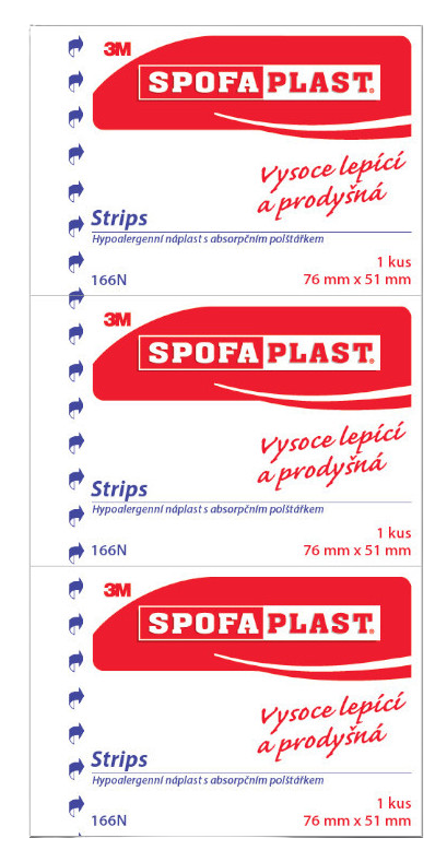 3M™ SPOFAPLAST 166N Strips 76 x 51 mm 3 kusy kúpite na Pilulka.sk