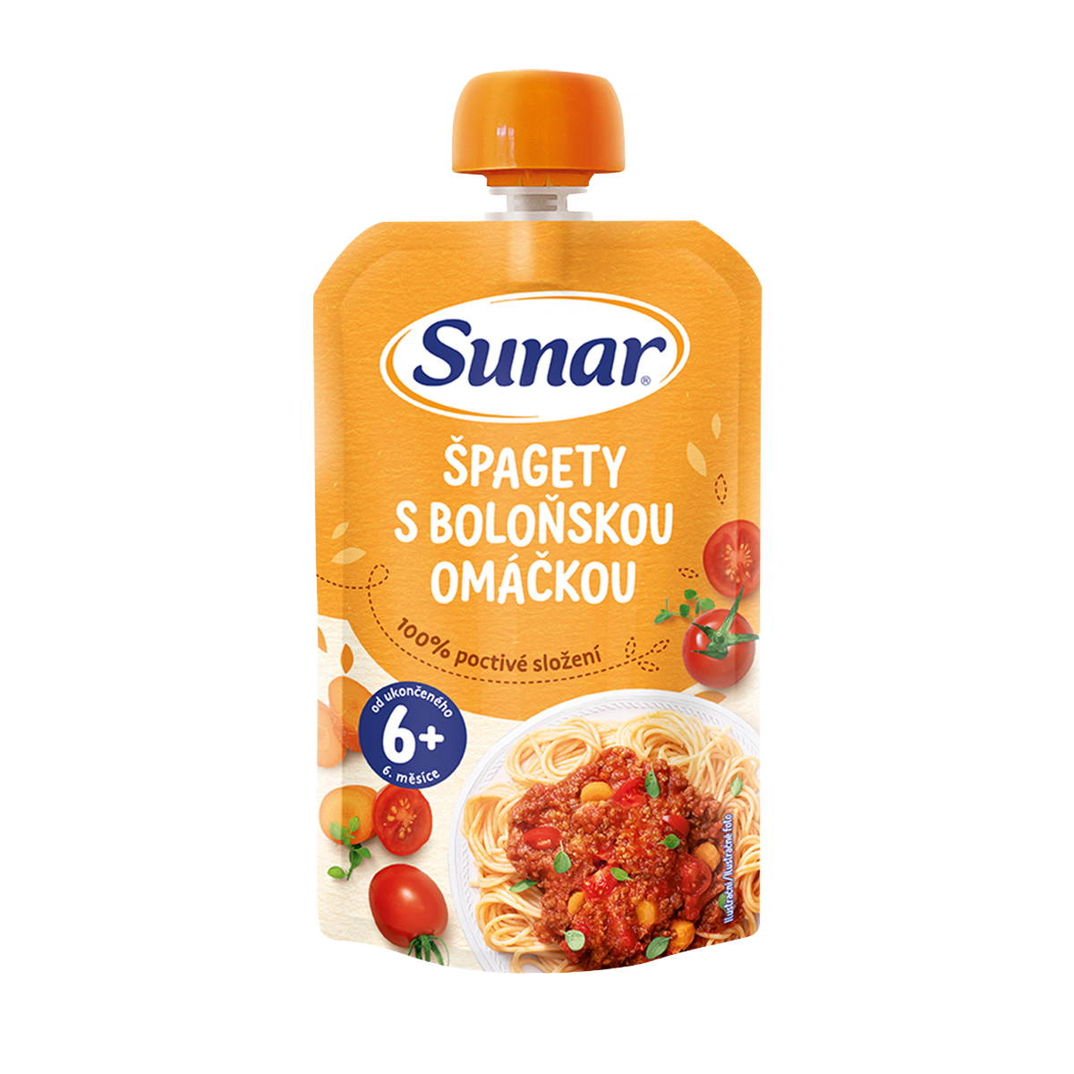 SUNAR příkrm špagety s boloňskou omáčkou 6m+ 120 g