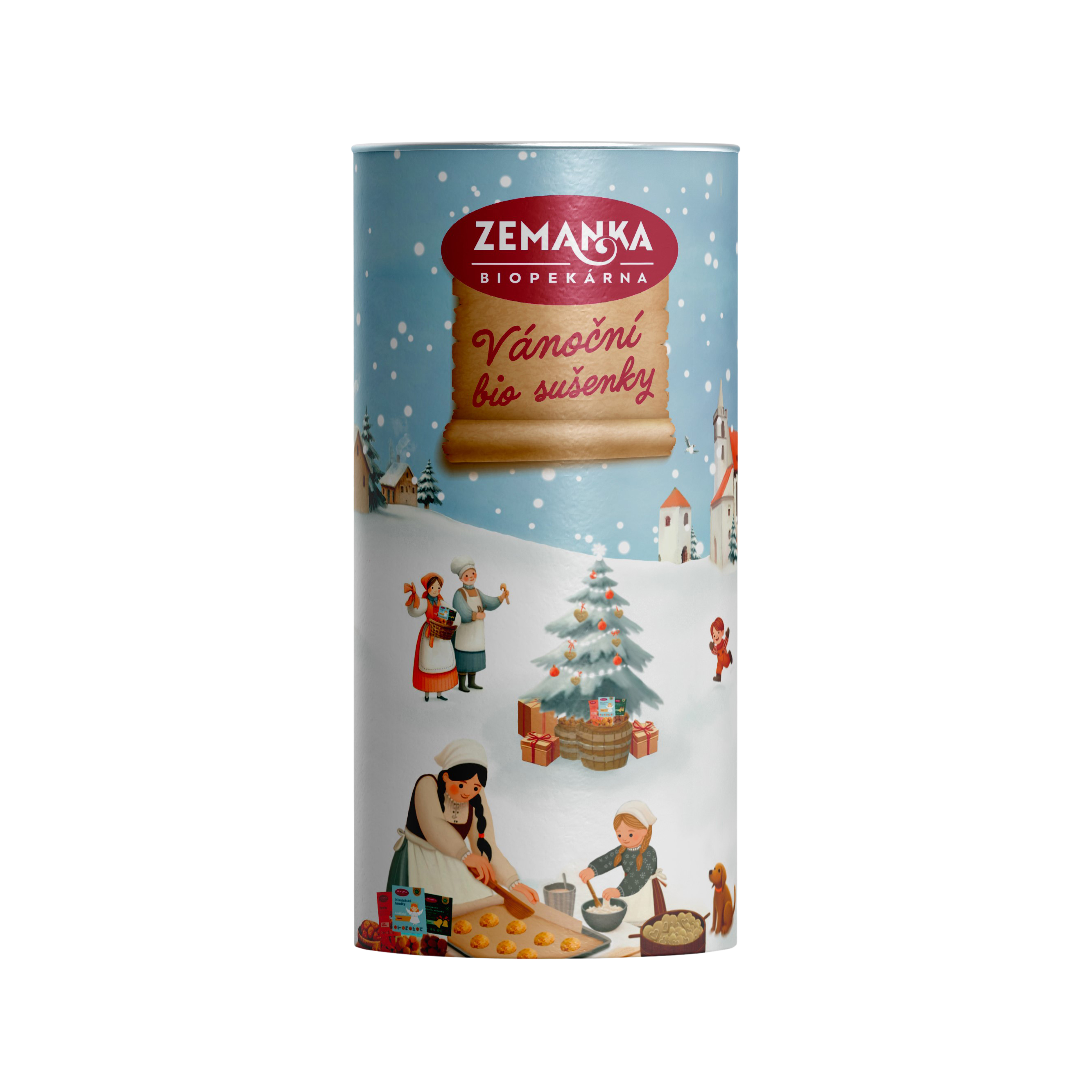 Zemanka BIO Vánoční sušenky v tubusu 3x70 g