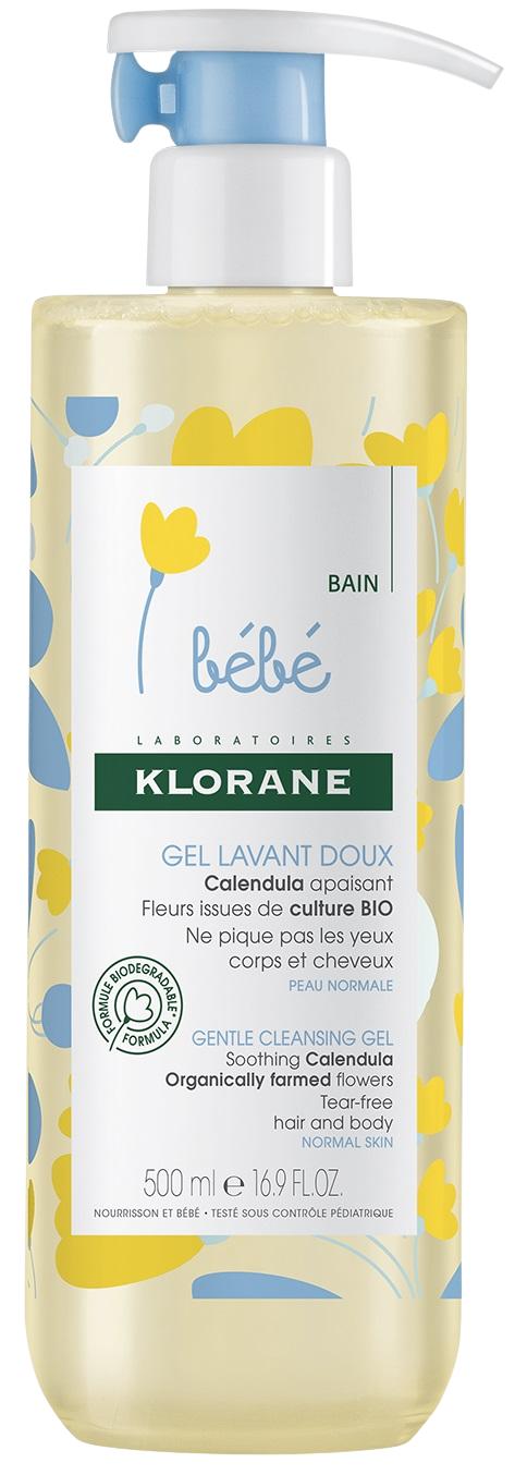 Klorane Bébé Jemný umývací gél, 500 ml