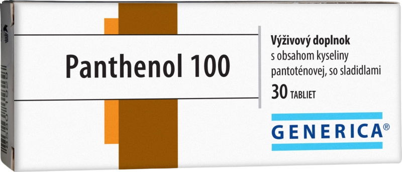 Generica Panthenol 100 30 tabliet kúpite na Pilulka.sk