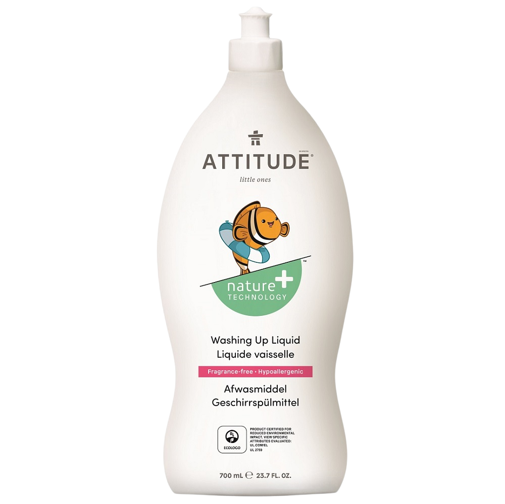 Prostriedok na umývanie riadu pre deti bez vône Attitude 700 ml