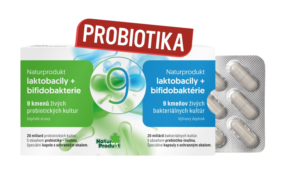 NATURPRODUKT Probiotika. laktobacily+bifidobakterie 9 kmenů 15 tobolek
