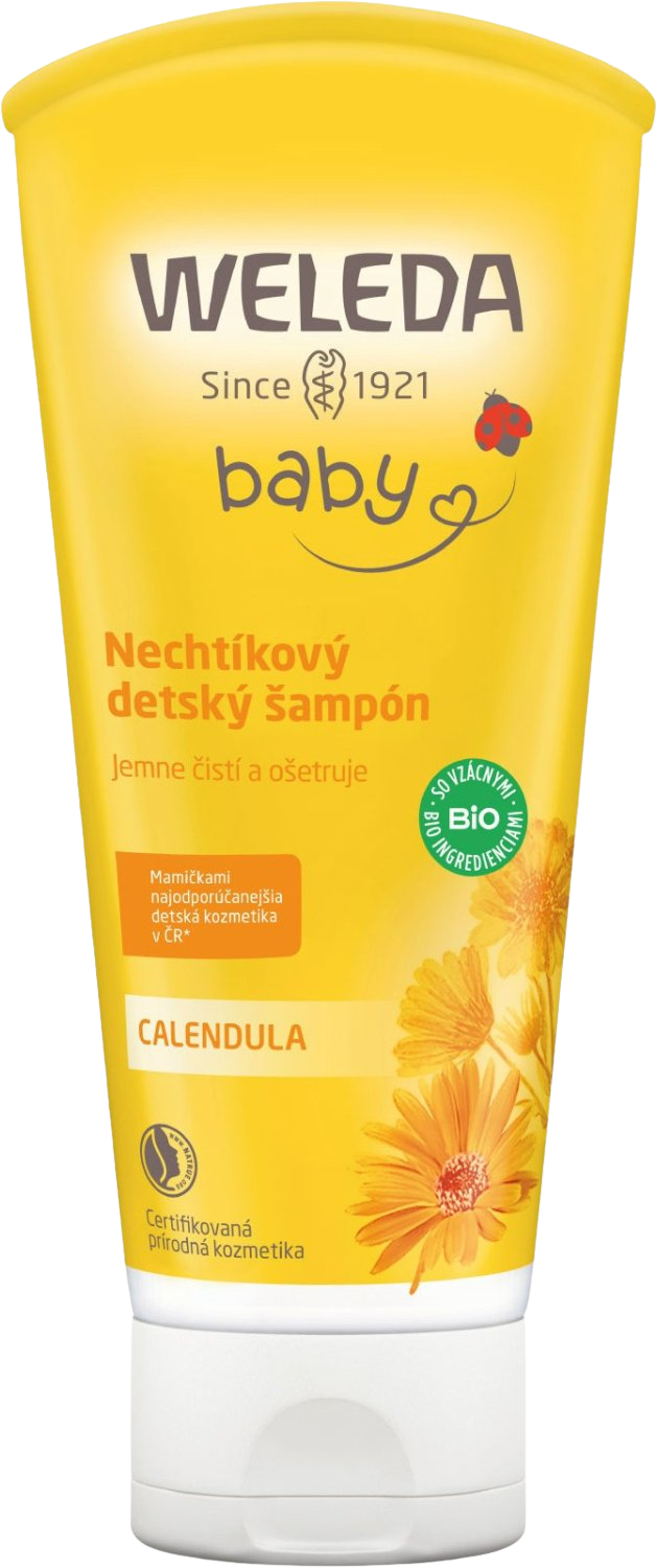 WELEDA Baby Nechtíkový detský šampón na telo a na vlasy 200 ml